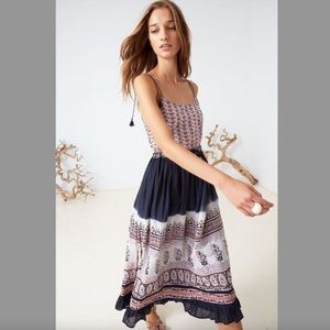 Ulla Johnson Beverly Indian Floral Cotton Voile Boho Midi Dress Womens Size 0